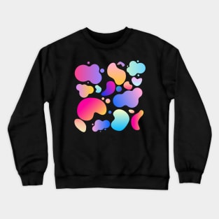 Gradient Blended Paint Blob Pattern Crewneck Sweatshirt